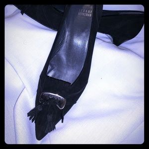 8/8

STUART WEITZMAN Black Suede Low Winger Sz 10
